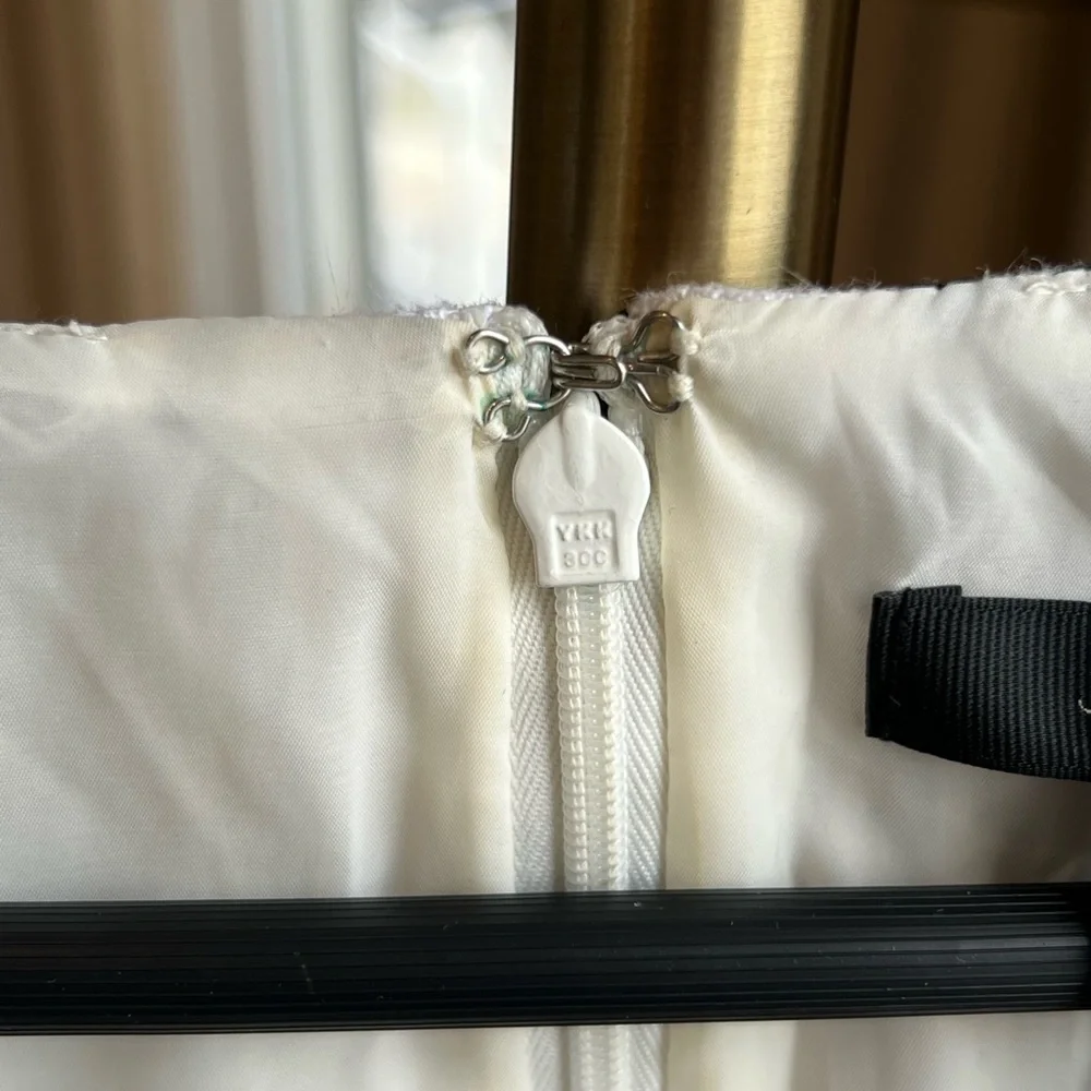 J Crew Linen Midi Dress White Rainbow Stripe | Large - Picture 2 of 10